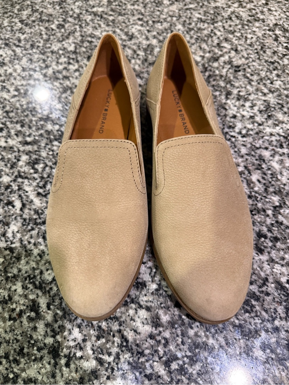 Lucky Brand Men's Slip-On Loafers in Beige Suede